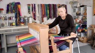 Weaving on the Ashford Jack Loom [upl. by Lemmie121]