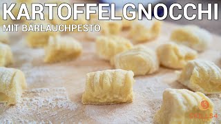 Kartoffelgnocchi mit Bärlauchpesto  Gnocchi selber machen [upl. by Esirehs]