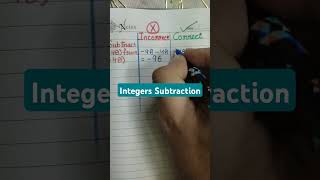 Principles to follow while subtraction integers [upl. by Nerine]