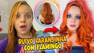 TONALIZANDO O CABELO COM FLAMINGO DA KAMALEÃO COLOR  LARANJA VIBRANTE RUIVO [upl. by Werna]