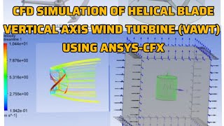 ANSYS CFD SIMULATION HELICAL BLADE OF VERTICAL AXIS WIND TURBINE VAWT [upl. by Moir]