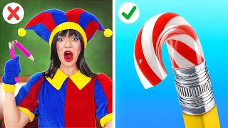 Pomni Become a Teacher  Genius School Hacks amp Funny Situations by 123 GO [upl. by Iviv]