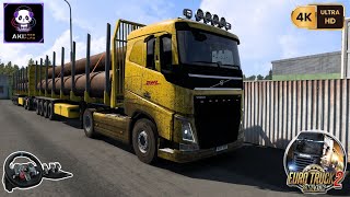 Volvo Sim Truck Driving  Euro Truck Simulator 2  Logitech g29 Gameplay  ETS2 PC Gaming 4K Video [upl. by Lauhsoj]