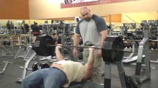 Raw Bench Press 405 X 12 reps [upl. by Lionel]