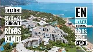 DENİZE BAYILDIK  DETAYLI İNCELEME RIXOS SUNGATE OTELİ  DETAILED REVIEW OF SUNGATE RIXOS [upl. by Clerk627]