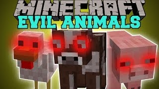 Minecraft EVIL ANIMALS KILLER COWS CHICKENS SHEEP amp PIGS Mod Showcase [upl. by Nanaj227]