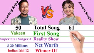 Pawandeep Rajan Vs Arunita Kanjilal Comparison 2024  Super Star Singer 3  arudeep [upl. by Yard]