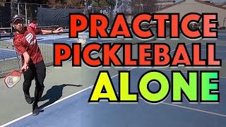 How To Practice Pickleball By Yourself  3 Different Ways [upl. by Blackman695]