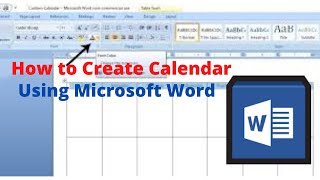 How to Create a calendar with Microsoft Word [upl. by Nagam787]