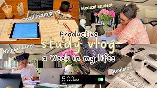 የሳምንት ጥናት  Study Vlog of a Med Student productive week waking up 11 am self care quali prep… [upl. by Nordgren]