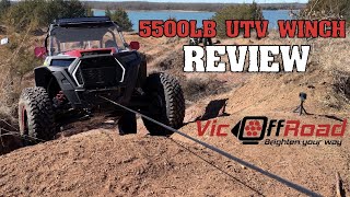 FieryRed 5500LB UTV Winch Review [upl. by Melodee]