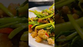 Delicious Stir Fried Water Spinach with Minced Pork🌶️ shortsfeed cooking waterspinach stirfry [upl. by Kyle]