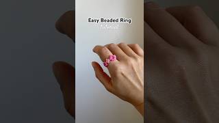 easy beaded ring tutorial beadedjewelry tutorial diy preppy [upl. by Jaime]