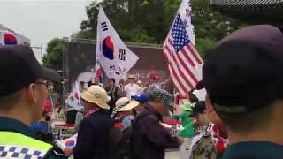 Anti THAAD AntiAmerican Protest in Seoul Korea 62417 [upl. by Llerreg686]