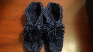 Pantuflas de descanso unisex en dos agujas fáciles y rápidas de hacer [upl. by Achilles]