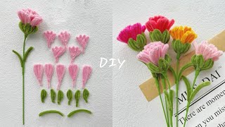 How to Make Carnations with Pipe Cleaners  Carnation Craft Tutorial  Easy amp Fun [upl. by Marven529]