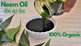 शुद्ध नीम तेल बनाने की विधि Neem Oil Recipe  Medicinal Homemade Oil and Scrub for Glowing Skin [upl. by Aruam]