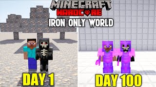 WE SURVIVED 100 DAYS IN IRON ONLY WORLD IN HARDCORE MINECRAFT  DUO 100 DAYS1  LORDN GAMING [upl. by Sayer]