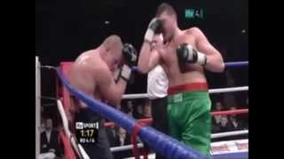 Boxer Nearly Knocks Himself Out  Boxer Punches Himself [upl. by Elinnet309]