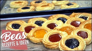 Ochsenaugen Rezept ☕️ Teilchen wie vom Bäcker  Backen [upl. by Costello]