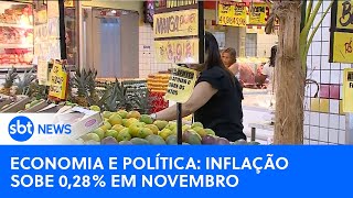 Economia e Política Inflação oficial de novembro sobe 028  Jornal da Semana [upl. by Nodnol]