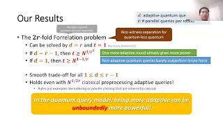 STOC24 8 C 3 The Power of Adaptivity in Quantum Query Algorithms [upl. by Adnamal78]