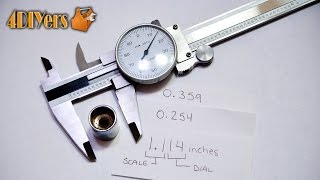 DIY Reading a Dial Vernier Caliper Imperial [upl. by Aiyekal649]