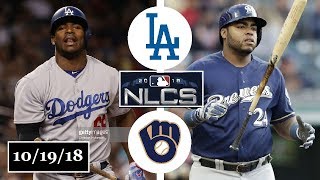 Los Angeles Dodgers vs Milwaukee Brewers Highlights  NLCS Game 6  October 19 2018 [upl. by Ahsikal]