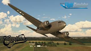 Local Legend 17  C46 Commando  Sunset Display Flight over Tannheim  Microsoft Flight Simulator [upl. by Eiliab]