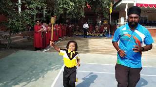 Lighting the Olympic torch Annual Sports Meet2020 Explorica Premium School [upl. by Dex]