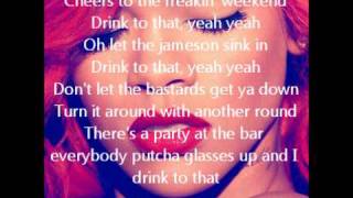 Rihanna Cheers Drink To That with On Screen Lyrics [upl. by Inoliel]