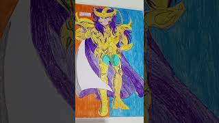 Algunos de mis dibujos de los caballeros dorados de Saint Seiya like si sabes sus nombres shorts [upl. by Anniram]