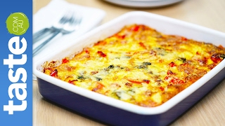 Easy ovenbaked frittata  tastecomau [upl. by Ludlew]