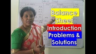 Balance Sheet Introduction  Problems amp Solutions [upl. by Jerrie]