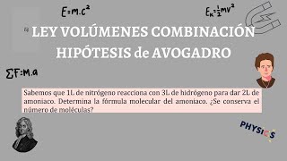 LEY de los VOLÚMENES de COMBINACIÓN o de GAYLUSSAC  HIPÓTESIS de AVOGADRO [upl. by Airtal]