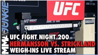 UFC Fight Night 200 Hermansson vs Strickland official weighins live stream [upl. by Megdal843]