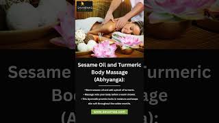 Sesame Oil and Turmeric Body Massage Abhyanga [upl. by Hassett308]