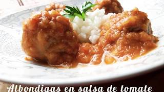 Albondigas en salsa de tomate con arroz blanco [upl. by Malek]