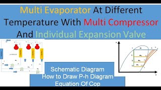 Multi Evaporator At Different Temperature With Multi Compressor And Individual Expansion Valve [upl. by Adalia]