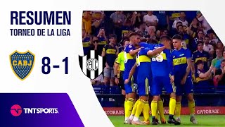 ¡ESPECTACULAR GOLEADA DEL XENEIZE 🔵🟡 ANTE CENTRAL CÓRDOBA 🔥  Boca 81 Central Córdoba  Resumen [upl. by Alessig]