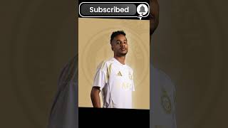 New AlNassr third kit from ADIDAS shows Ronaldo in white amp gold [upl. by Aerdnu]