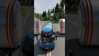 Capsule Bus Hit in Bollards beamngdrive beamng automobile [upl. by Yraunaj601]