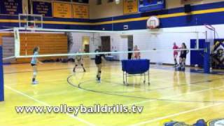 Volleyball Drill the best defense drill youll ever play [upl. by Kealey]