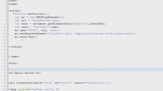 How to save HTML5 contenteditable from the browser Part 1  using ajax and PHP [upl. by Llertnek]