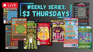 WEEKLY SERIES 3 THURSDAY🤑SCRATCHING LOTTERY TICKETS FROM MULTIPLE STATES DURING MY LIVESTREAM [upl. by Lanor209]