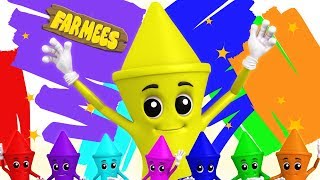 Crayon Color Song  Color Song For Children  Kindergarten Nursery Rhymes By Farmees [upl. by Ahsiekel]