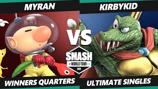 SWT NA East RF Winners Quarters  Myran Olimar Vs KirbyKid King K Rool Smash Ultimate [upl. by Trella881]