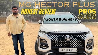 MOST HONEST OWNERSHIP REVIEW OF HECTOR PLUS SHARP PRO Petrol 6 SEATER  HECTORvsSCORPION Fortuner [upl. by Abbotsun]