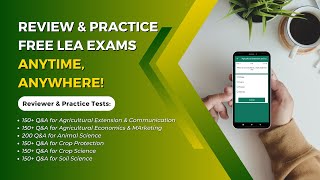 LICENSURE EXAMINATION FOR AGRICULTURIST LEA REVIEWER amp PRACTICE TESTS  AGRICULTURE PHILIPPINES [upl. by Ainedrag398]