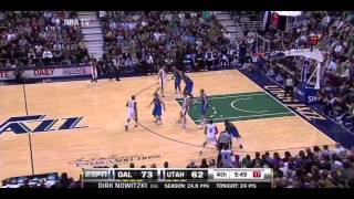 Dirk Nowitzki fadeaway bank shot vs Utah Jazz [upl. by Ahsekal]